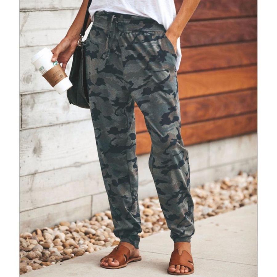 Spring/Autumn New Style Women's Pants Slim Fit Sexy Strap Camouflage Print Casual Pants