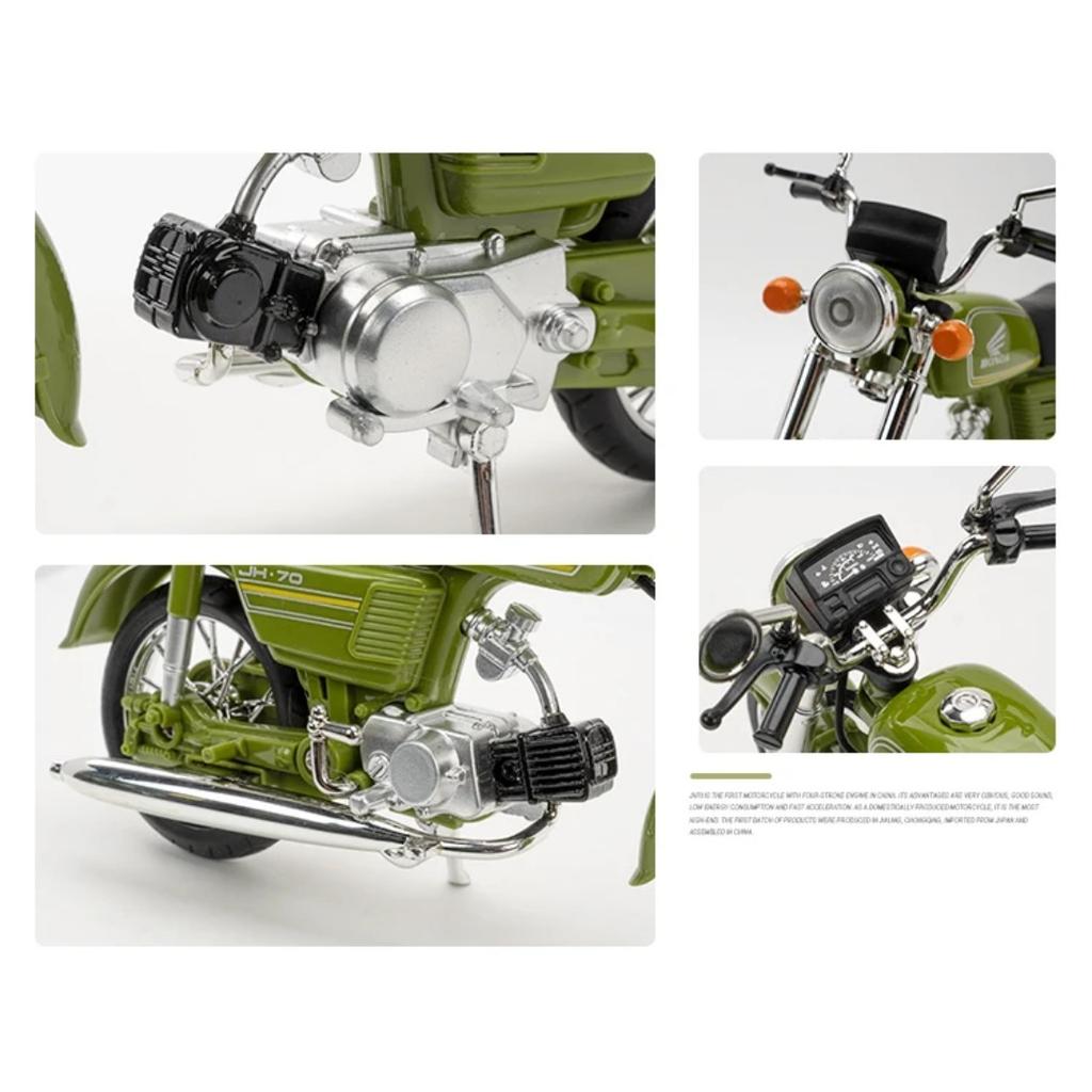 1/10 JiaLing JH-70 Alloy Classic Racing Motorcycle Diecasts Simulation Metal Street Sports Motorcycle Model Kids Toys Gift