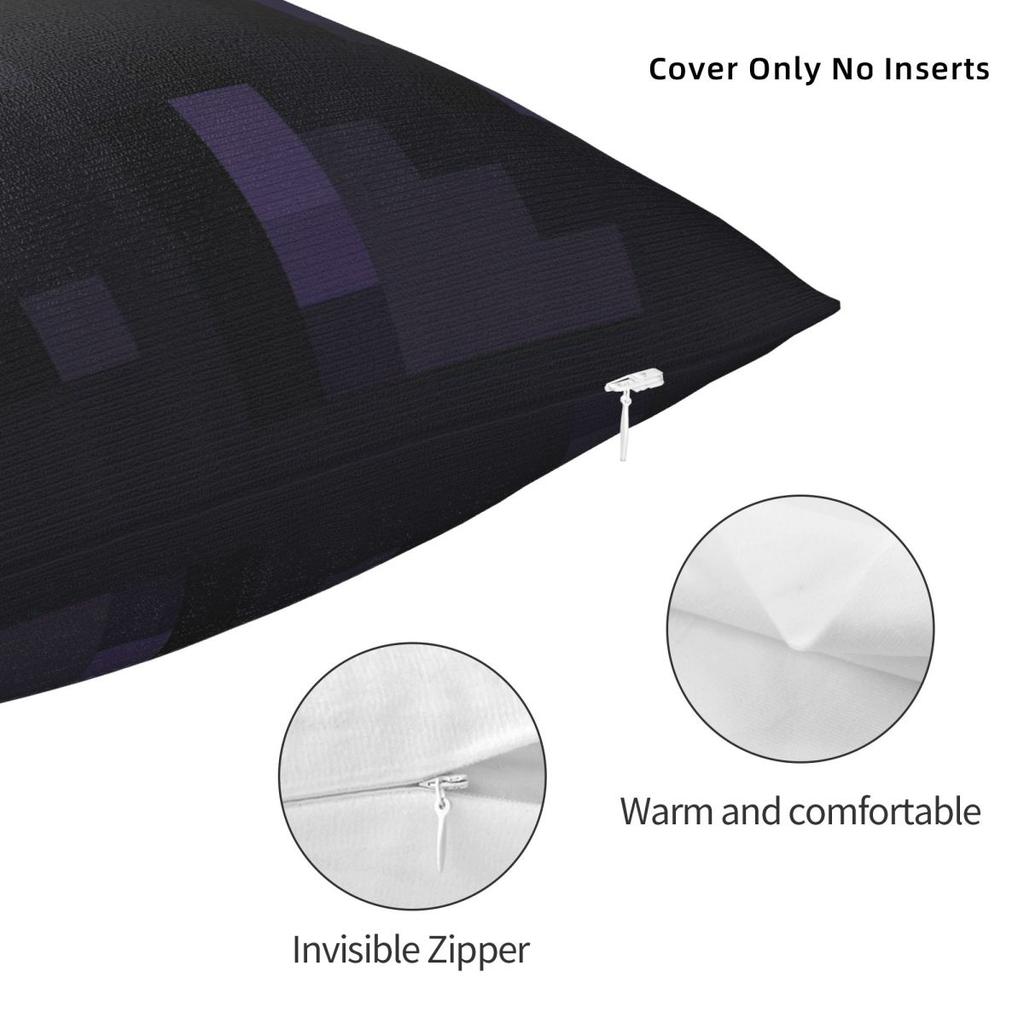 Obsidian Writing App Square Pillowcase Polyester Linen Velvet Pattern Zip Decorative Pillow Case Sofa Seater Cushion Cover 18"
