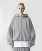 Prinoar [Set] String Overfit Two-Way Zip-Up Hoodie + One-Pleat String Pants - Melange