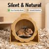 Holz Hamster Silent Wheel, Kleintier Trainingsrad Zubehör, Leises Spinner Hamster Lauf Räder Vorbeugen Depression Spielzeug für Rennmäuse Mäuse