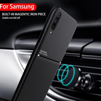 Měkké pouzdro z TPU pro Samsung Galaxy A10 A20 A30 A50 S A70 A01 A51 A71 A10S A30S A50S Vestavěná magnetická deska pro auto Zadní kryt