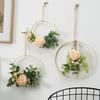 Artificial Eucalyptus Rose Wreath Wooden Wedding Backdrop Wall Decor for Living Room Bedroom - Durable Artificial Greenery