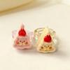 Cute Santa Claus Christmas Cream Cake Ring - Cartoon Acrylic Food Play