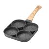 Non-stick Household Breakfast Frying Pan for Making Fried Eggs, Burgers, or Steaks with Four Holes.