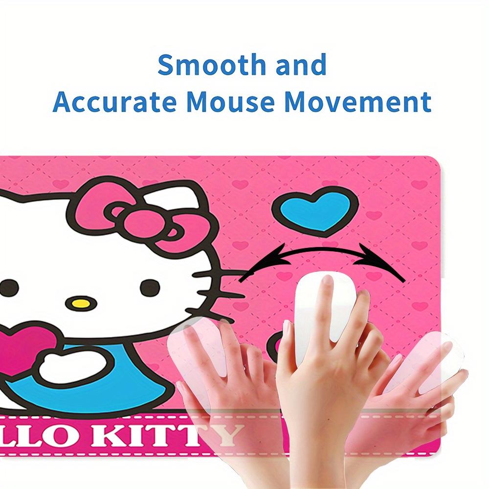 Hello Kitty, Hearts Themed XXL Mouse Pad - Non-slip Rubber Desk Mat for Gaming and Office Use, Multi-Function Keyboard and Mouse Pad, Ideal