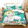 3d Anime Kawai Young Girls Amano Pikame Beding Set Printed With Pilowcase Bed Soft Duvet Cover Soft Single Double Quen Super King-Sized Dimensionsd