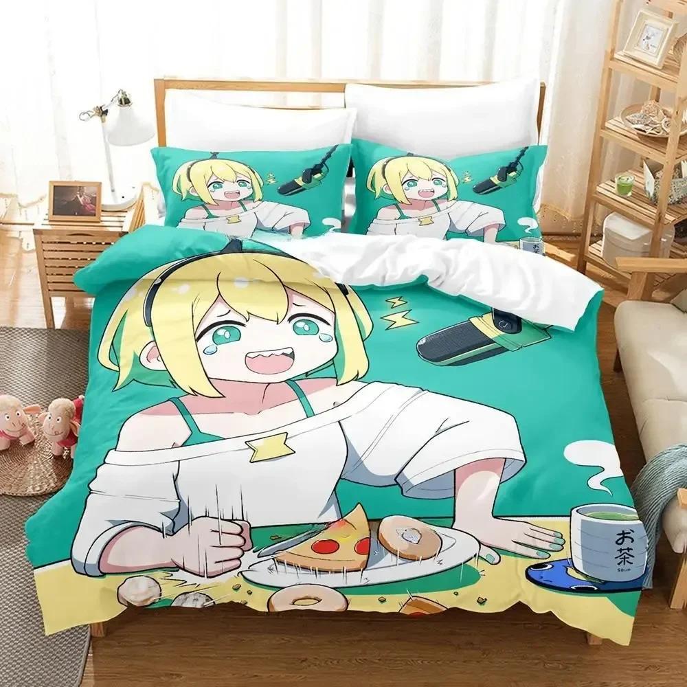 3d Anime Kawai Young Girls Amano Pikame Beding Set Printed With Pilowcase Bed Soft Duvet Cover Soft Single Double Quen Super King-Sized Dimensionsd
