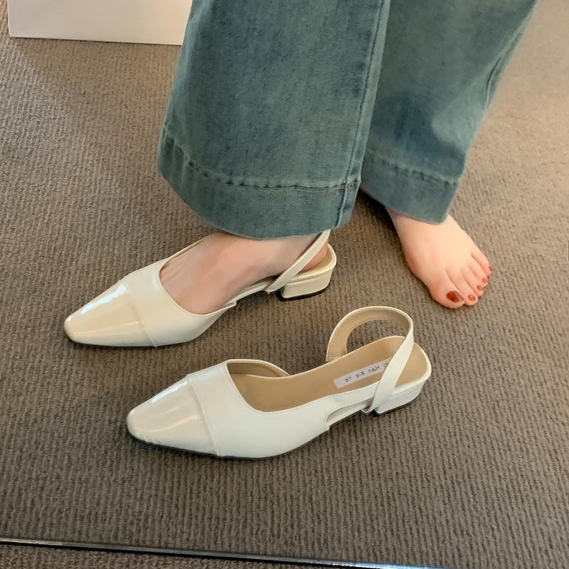 Copriscarpe Estivo Punta Aperta Sandali da Donna Tacchi Spessi Semplici Ciabatte Zoccoli Scarpe Donna Eleganti Scarpe da Festa Sandalias