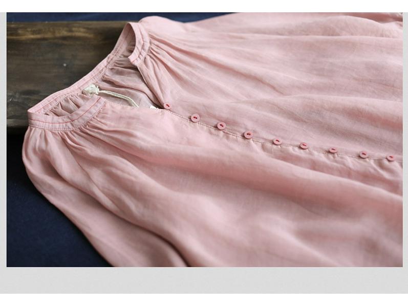 2023 Autumn Korean Style Loose Plus Size Cotton Linen Women's Shirt