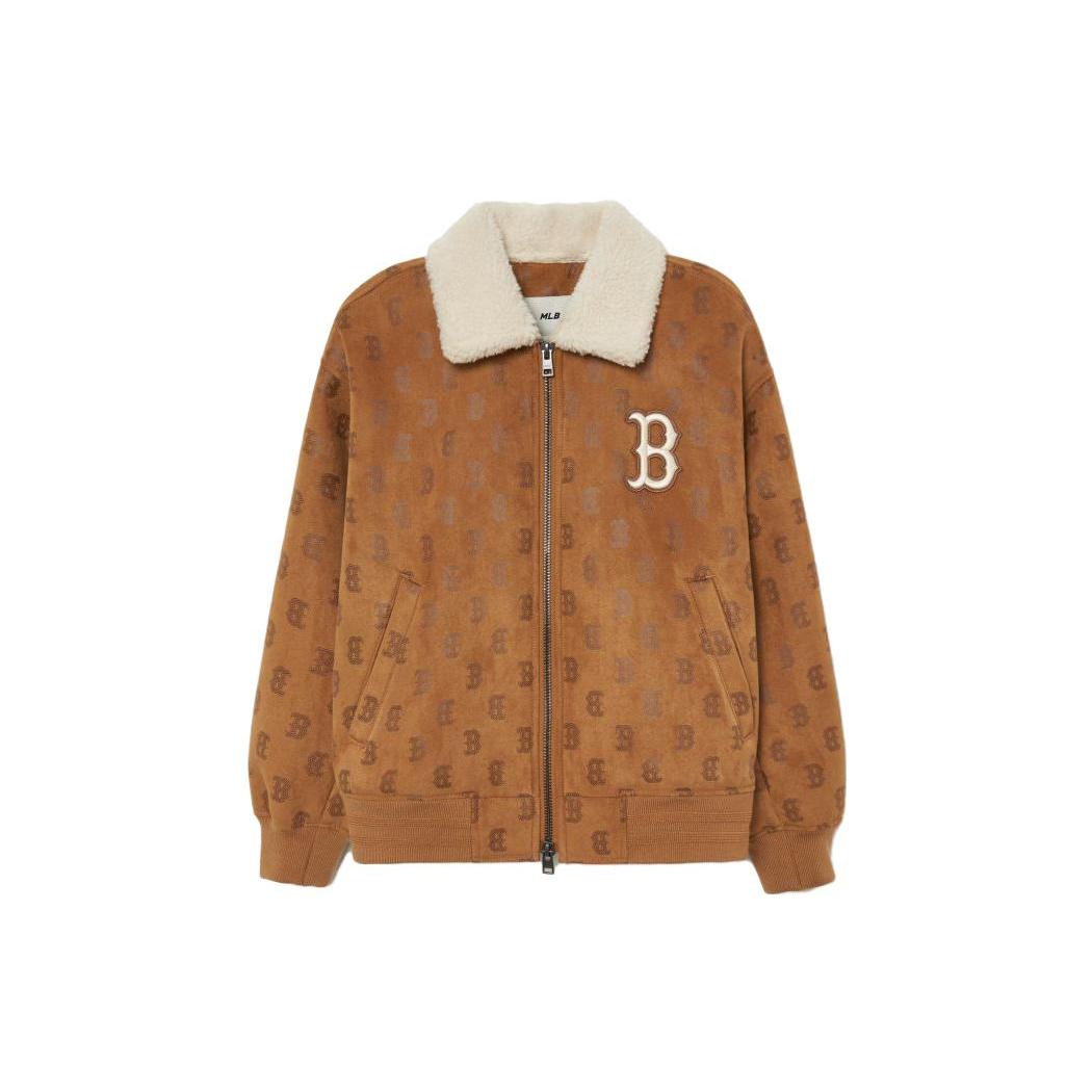 

New MLB Velvet Jackets Unisex Camel 3AJPM0334-43CAS S