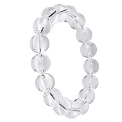Crystal Bracelet 12mm S Crystal Quartz Birthstone April Natural Stone Power Stone Prayer Beads Bracelet Simple [Shinjuku Ginnokura] Approx. 16.5cm
