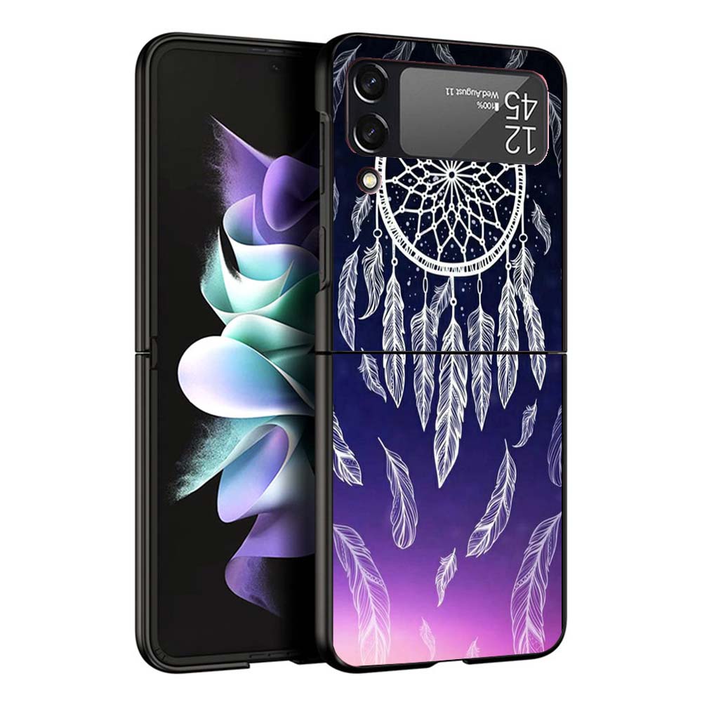 Retro Feather Dreamcatcher Phone Case For Samsung Galaxy Z Flip7 Flip6 5G Flip5 Flip4 Flip3 ZFlip 7 6 3 4 5 Shockproof Back Cove