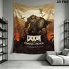DOOM The Dark Ages Wall Tapestry Aesthetic Wall Hanging Printed Fabric Blanket Decorative Tapestries for Bedroom Living Room Home Decor