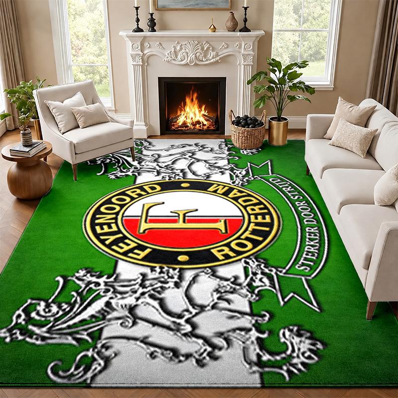 Feyenoord Rotterdam Carpet Door Mat for Living Room or Bedroom Protective Mat Under Chair Office Decoration Christmas Gift Birthday Present