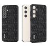 ABEEL For Samsung Galaxy S24+ Texture Case Genuine Cow Leather Coated PC+TPU Phone Cover
