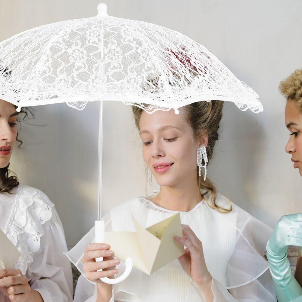 Elegant Lace Women's Lace Umbrellas Hollowed Out Wedding Decoration Props  Wedding Party Supplies