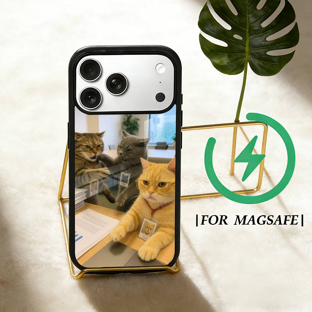 Funny office cats  Phone Case For iPhone 17,16,15,14,13,12,Plus,Pro,Max for Magsafe Magnetic Wireless Charging