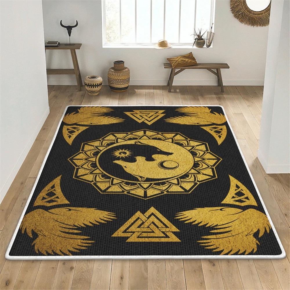 3D Viking Fashion Large Carpet Rug for Home Living Room Bedroom Sofa Doormat Decor Kids Play Area Rug Carpet Non-slip Floor Mat