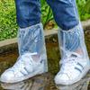 8 pairs of Transparent Sandproof Shoe Covers - High-Quality,Slip-Resistant,Washable Disposable,Designed for Rain Boots, Sneakers