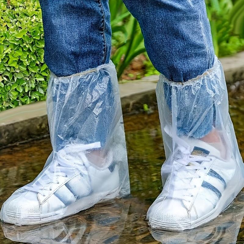 8 pairs of Transparent Sandproof Shoe Covers - High-Quality,Slip-Resistant,Washable Disposable,Designed for Rain Boots, Sneakers