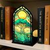 Multicolor Candle Holder Gothic Arch Design Tabletop Holder Creative Book Nook  Tabletop Display