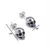 Punk Retro Zinc Alloy Skull Earrings - Dark Halloween Unisex Design