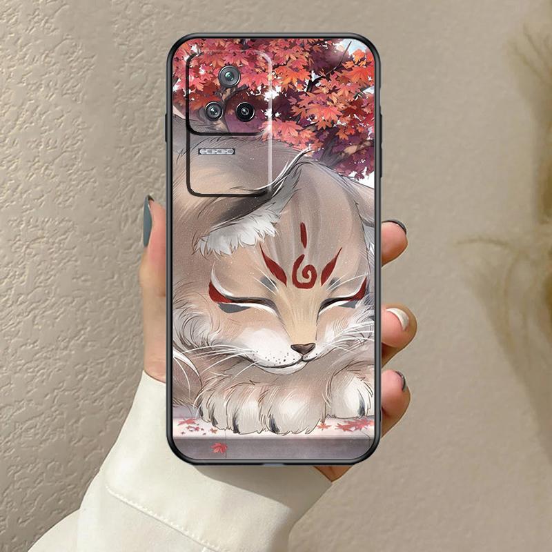 Kitsune Fox Japanese Art Case For Xiaomi 13T 14T 15T Pro 14 15 Ultra 17 Pro Max POCO F8 F7 F5 F6 X3 X5 X6 X7 Pro Cover