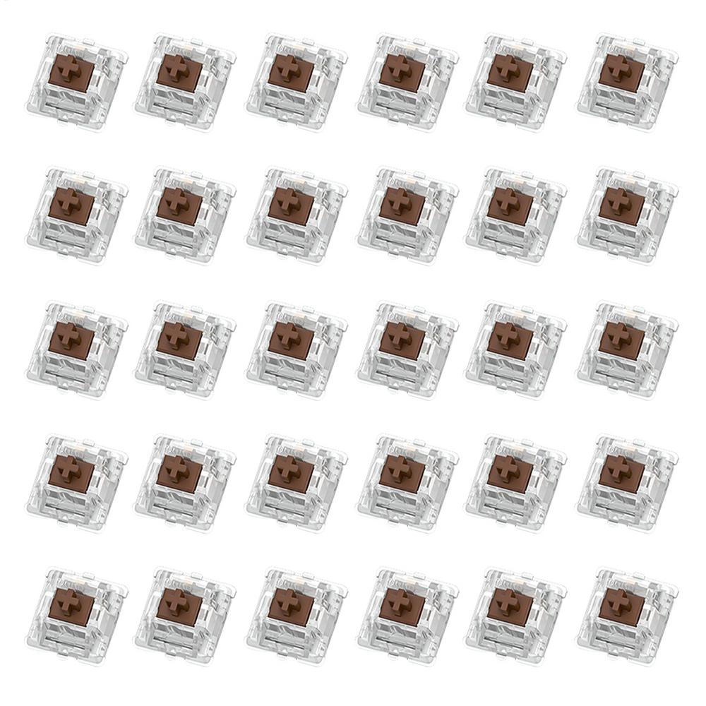30Pcs Mechanical Keyboard Replacement Axis Clicky Linear Tactile Silent Cross Shaft Switche For Backlit Mechanical Keyboard