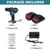 3 IN 1 520N.M 13mm 10mm Chuck Torque Electric Drill Flat Hammer Impact Drilling Electric Screwdriver for 18V Battery