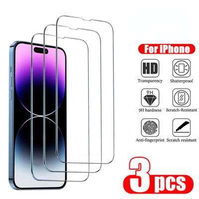 3Pcs Gehärtetes Glas Für iPhone 14 13 12 11 15 Pro Max Screen Protector Für iPhone 14 Plus 7 8 6S Plus SE2022 X XR Xs Max Glas