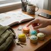 Cute Cartoon Steamed Bun Keychain With Press Activated Light And Stress Relief Perfect For Backpack Decoration Kids Small Gifts