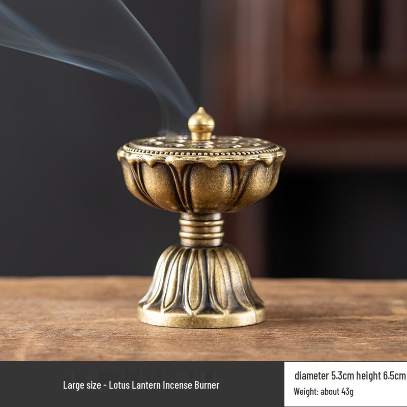 Vertical Baifu Hollow Creative Alloy Incense Burner - Office Decor
