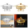 Buffet Food Warmer 2L Stable Portable with Handle Round Pan for Events And