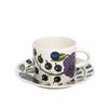 Arabia Paratiisi Purple Coffee Cup and Used Saucer, 180ml, Porcelain,