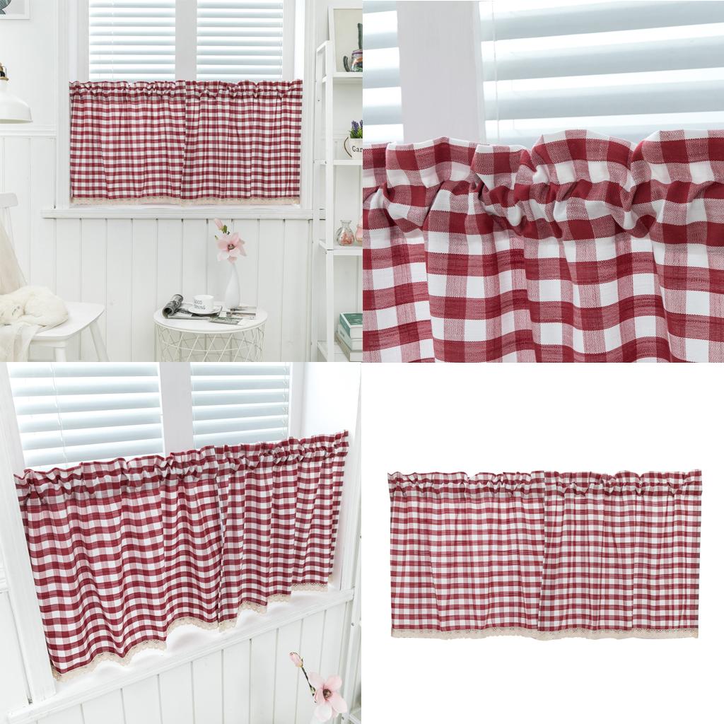 2x Elegant Lace Window Curtain Valance Treatments