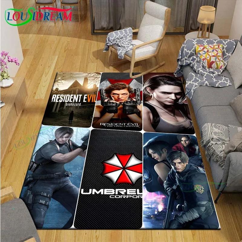 2025 Fashion 3D Movie R-Resident Evil Printed  Carpet Living Room Anti-Skid Area Rug Kids Bedroom Mats Yoga Mat Carpet Decor