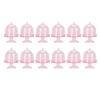 12pcs Bulk Plastic Mini Cake Stand With Dome Cover Mini Size Small Cake Display Stand Dessert Tray Tea Party