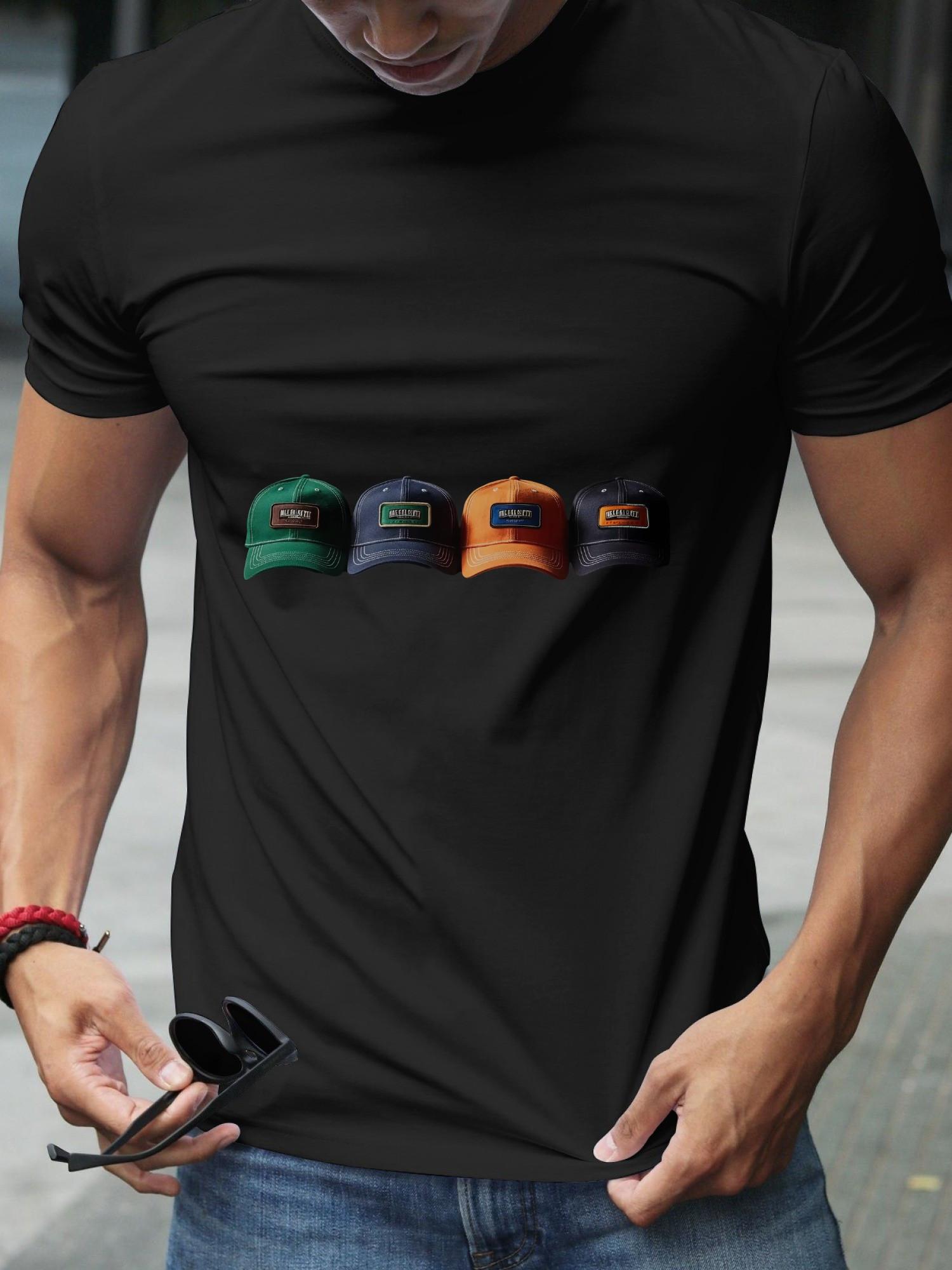 

1pc vintage caps colorful graphic T-shirt XL