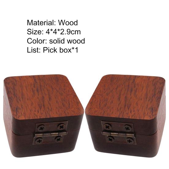 Gitarrenplektrumbox Kreativ Wiederverwendbar Holz Tragbar Gitarrenplektrumetui Aufbewahrungsbox Gitarre