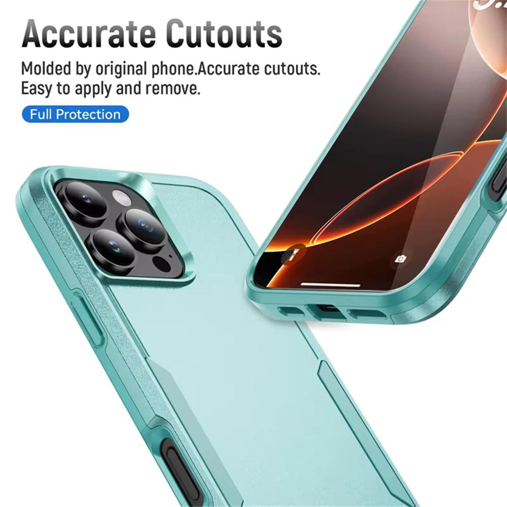 Heavy Duty Drop Shockproof Phone Case For Iphone 16 15 14 13 12 11 Pro Max 16e Plus Hard PC Anti-Scratch Rugged Protective Cover