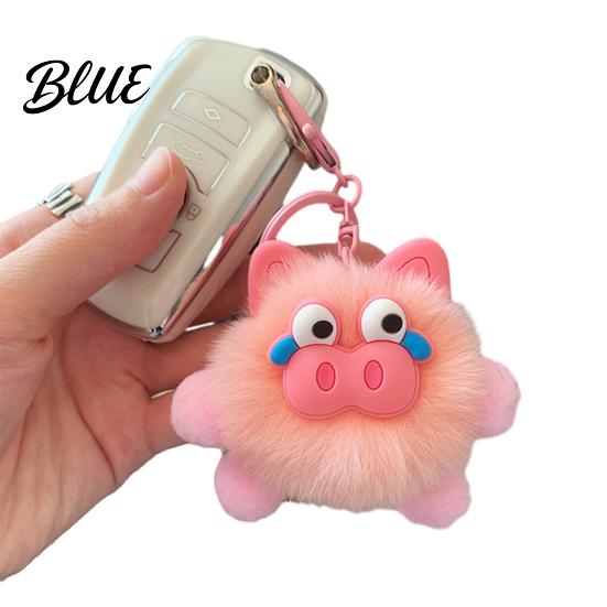 Plush Rabbit Keychain Ear Soft Ball Charm Key Chain Car