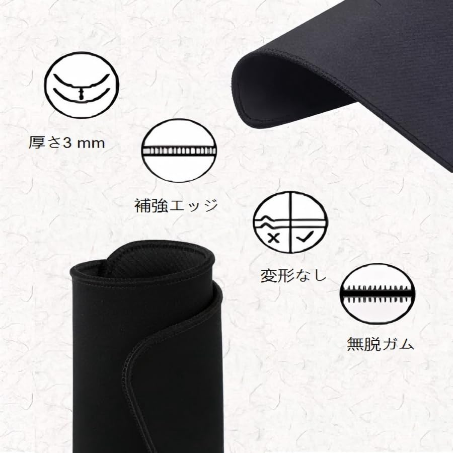 EDlike Gaming Mouse Cloth Standard Size 30 X 25 3 Mm Mouse Wrist 14 X 8 X Fatigue Memory Foam Ergonomic Design Pad, Surface, Cm, Thickness, Washable,