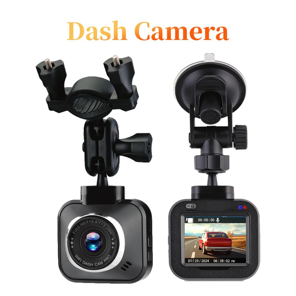 

Car DVR Dash Cam WiFi FHD1080P Ultra-Wide Angle Lens Night Vision Seamless Loop Recording G-Sensor Black Box Traffic Recorder 323P NO TF Card