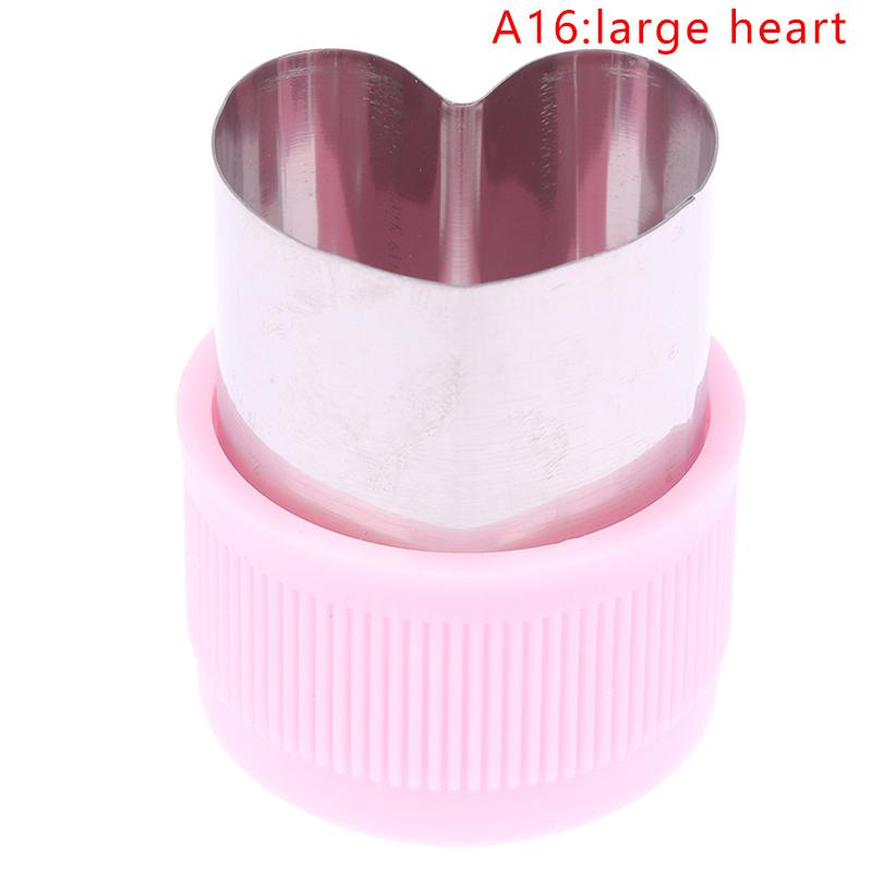 1Pc Various Shapes Vegetables Cutter Plastic Handle Portable Cook Tools Pink Stainless Steel Fruit Cutting Die Kitchen Gadgets