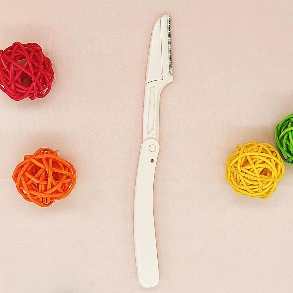 Portable Safety Folding Eyebrow Razor for Beginners - Stainless Steel Blade, Makeup Tool