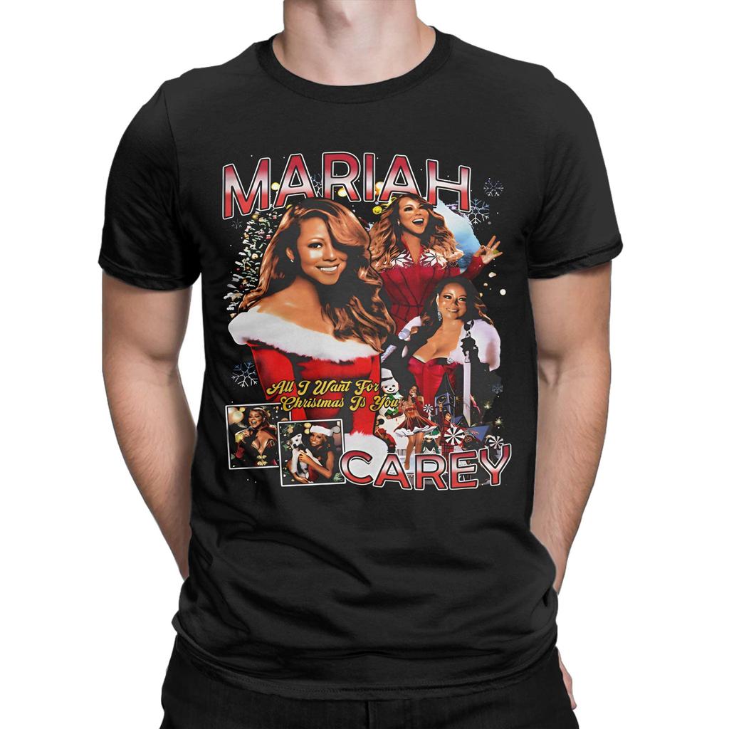Neuankömmling Mariahed Careys Merry Christmas T-Shirt für Männer Frauen Baumwoll-T-Shirt Kurzarm Kleidung