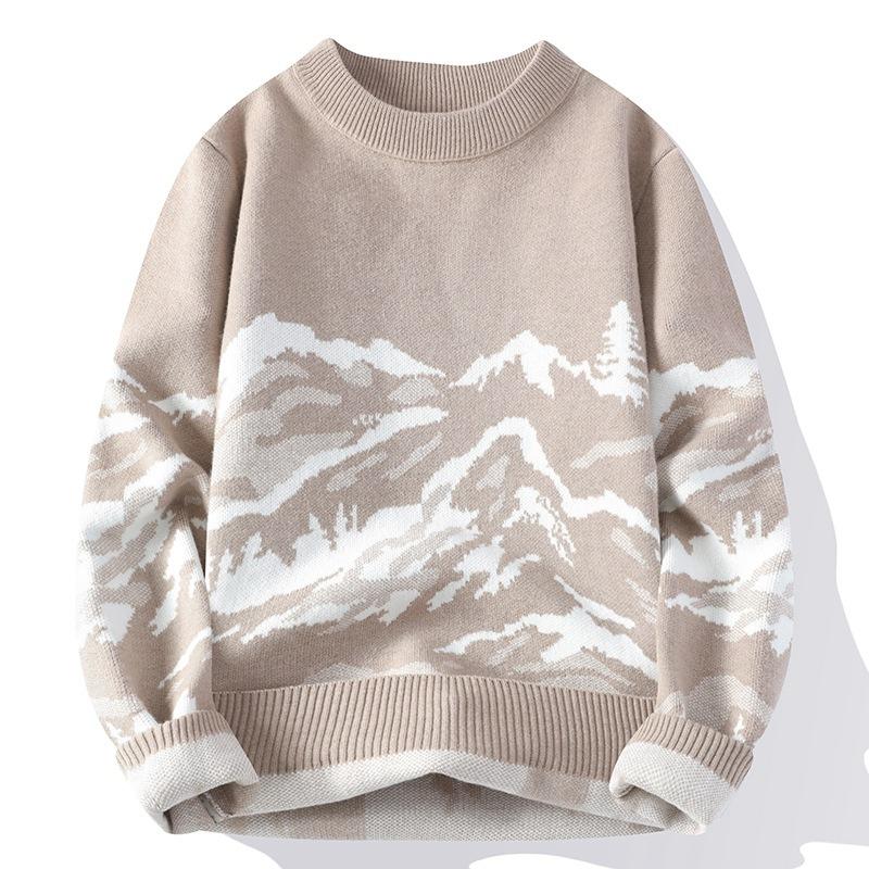 Hot Sale, Popular, New Casual Korean Velvet Semi-turtleneck Sweater In Autumn and Winter, Knitted Jacquard Sweater