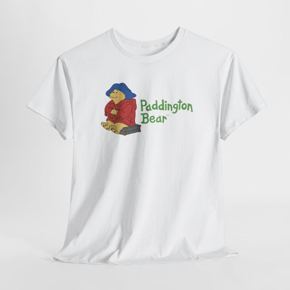 English Cartoon Bear T-Shirt, Cute Cartoon Tshirt Tops Tee - Unisex Heavy Cotton Tshirt Tops Tee, Bear