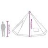 Tipi Tent with Roof and Storage Blue 560 x 560 x 300 cm Taffeta